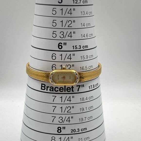 LADY ELGIN QUARTZ GOLD-TONE DIAMOND WRIST WATCH NEEDS NEW BATTERY - Picture 5 of 8